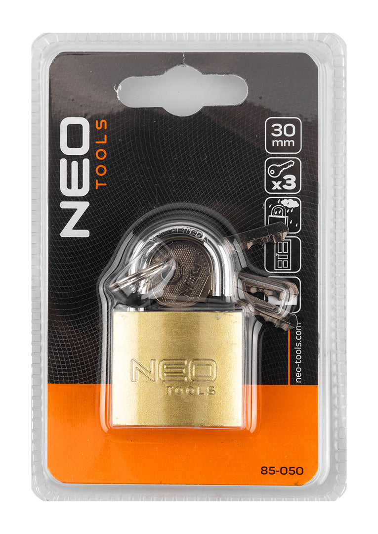 Visiaci zámok 30 mm, 3 kľúče od NEO TOOLS nájdeš na naravis.sk