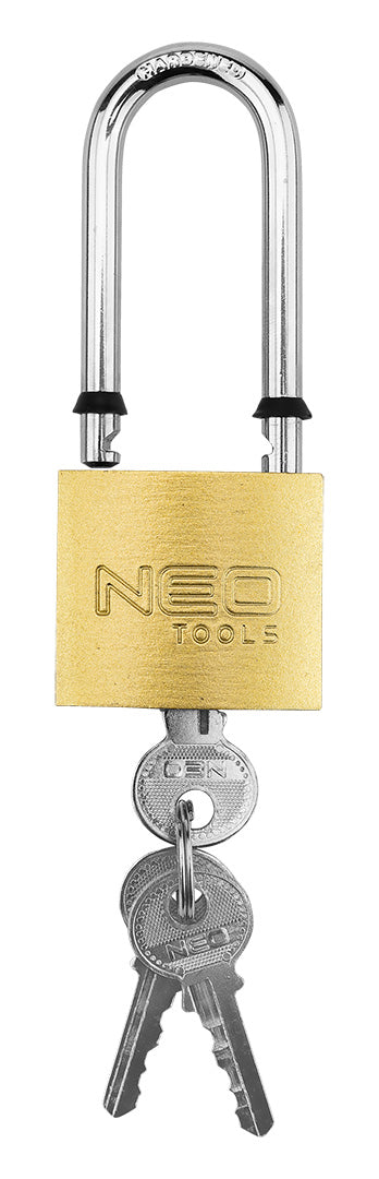 Visiaci zámok s dlhým jarmom 40 mm, 3 kľúče od NEO TOOLS nájdeš na naravis.sk