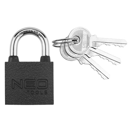 Visiaci zámok 30 mm, 3 kľúče od NEO TOOLS nájdeš na naravis.sk