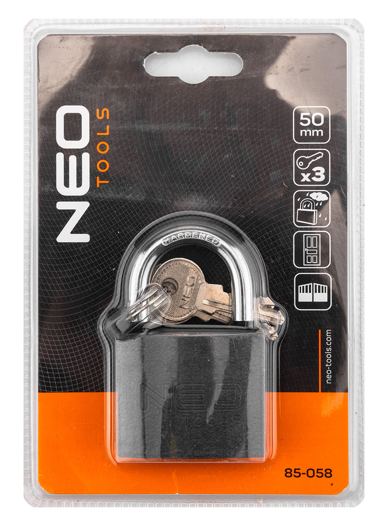 Visiaci zámok 50 mm, 3 kľúče od NEO TOOLS nájdeš na naravis.sk