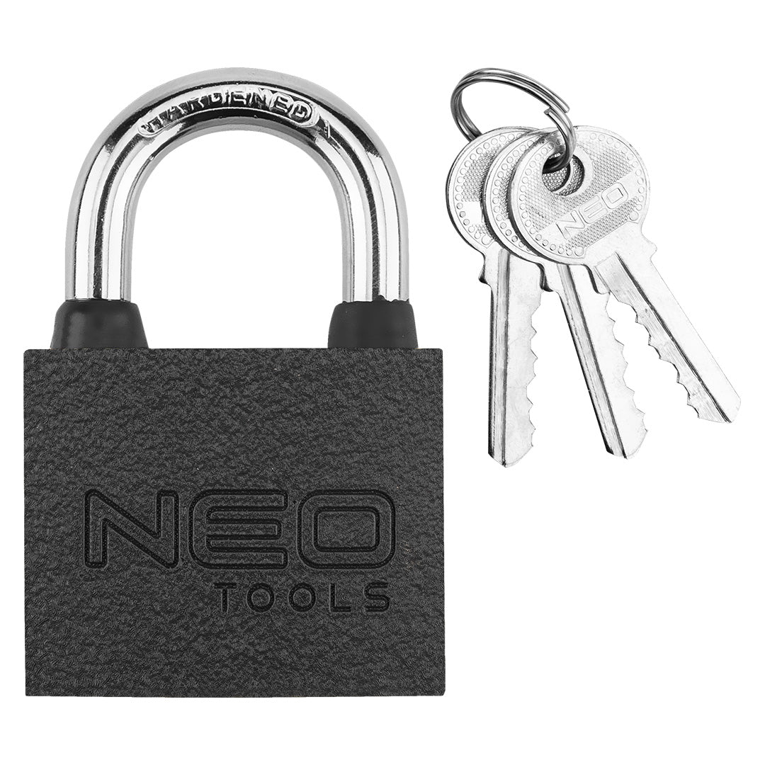 Visiaci zámok 60 mm, 3 kľúče od NEO TOOLS nájdeš na naravis.sk