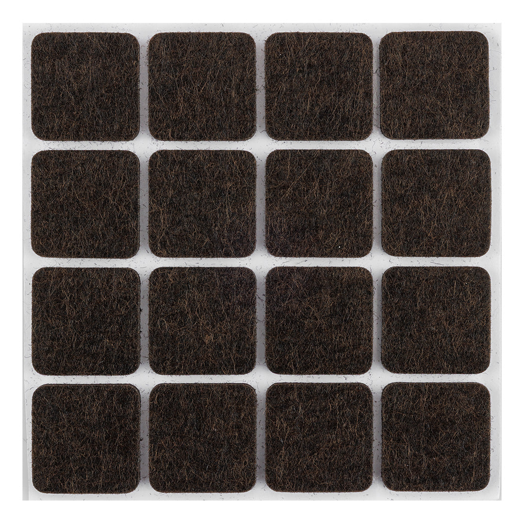 Samolepiace plstené podložky, tmavohnedé 25x25 mm, 16 ks. od NEO TOOLS nájdeš na naravis.sk