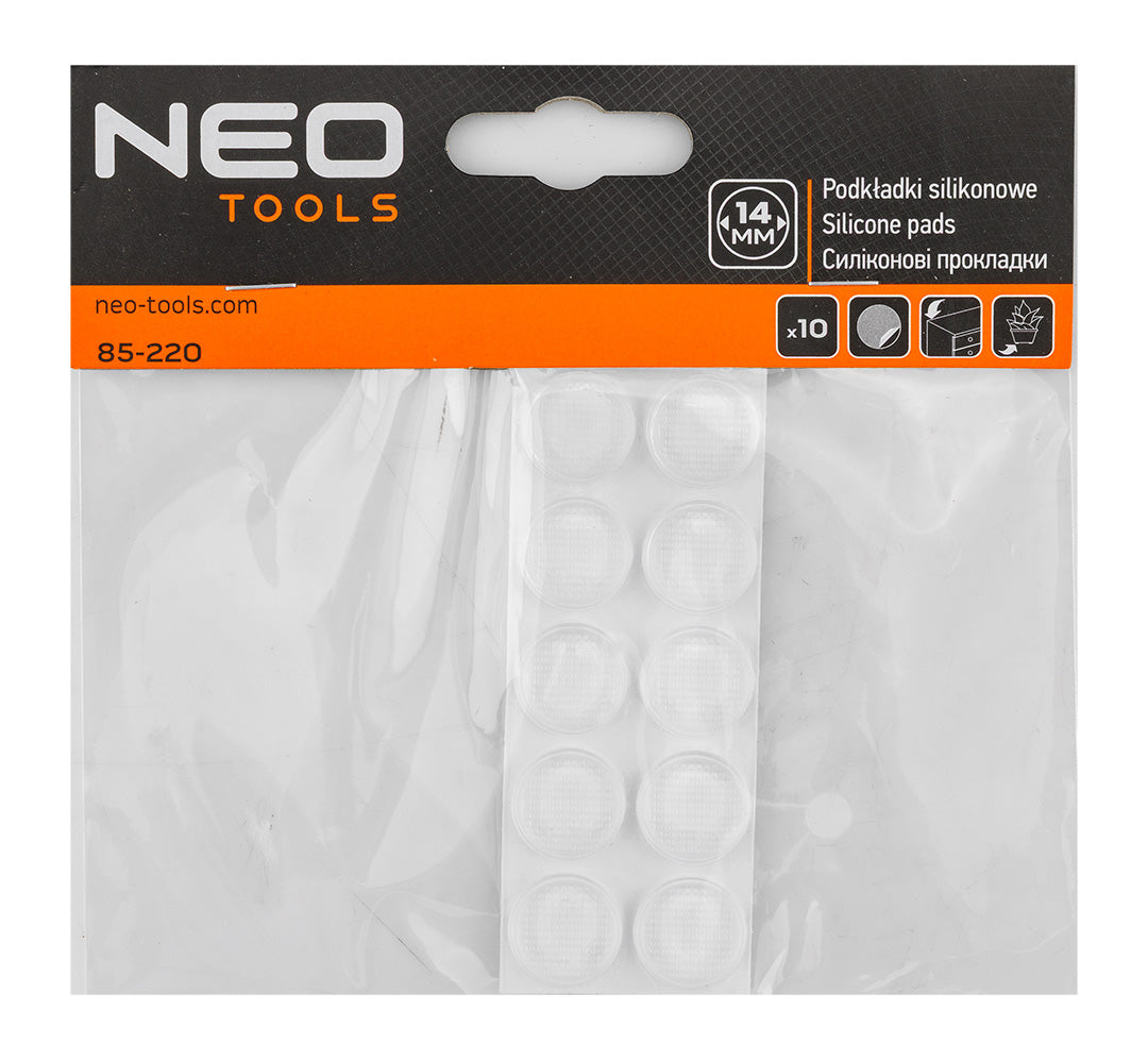 Samolepiace silikónové podložky 14 mm, 10 ks. od NEO TOOLS nájdeš na naravis.sk
