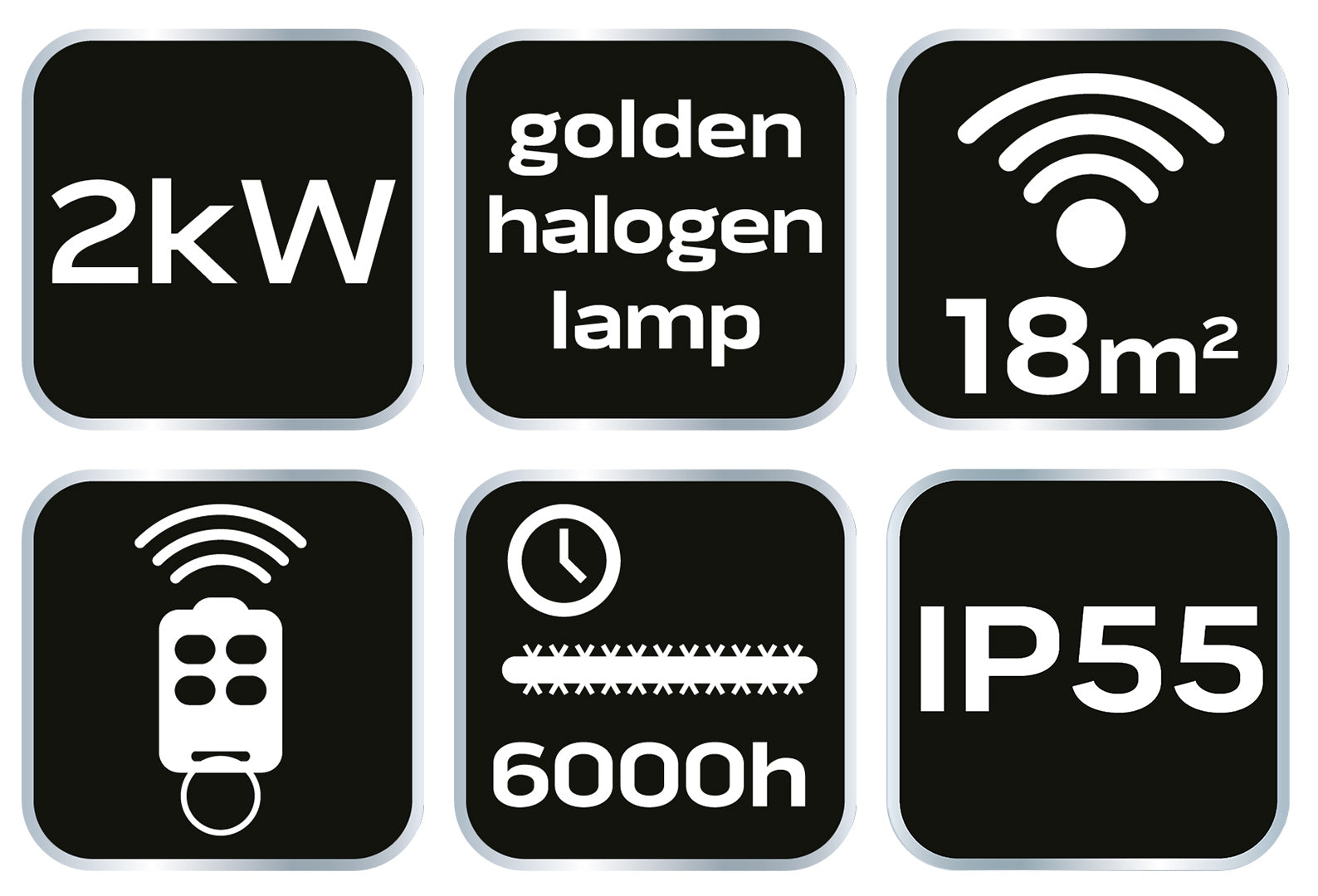 Sálavý ohrievač 2000W, IP55, vykurovacie teleso zlatá halogénová lampa, diaľkové ovládanie, regulácia výkonu 2 úrovne od NEO TOOLS nájdeš na naravis.sk