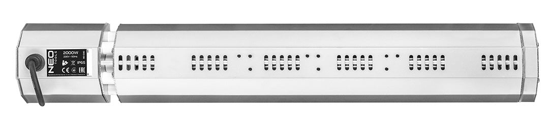Sálavý ohrievač 2000W, IP55, vykurovacie teleso zlatá halogénová lampa, diaľkové ovládanie, regulácia výkonu 2 úrovne od NEO TOOLS nájdeš na naravis.sk