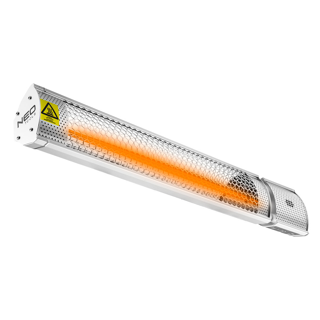 Sálavý ohrievač 2000W, IP55, vykurovacie teleso zlatá halogénová lampa, diaľkové ovládanie, regulácia výkonu 2 úrovne od NEO TOOLS nájdeš na naravis.sk