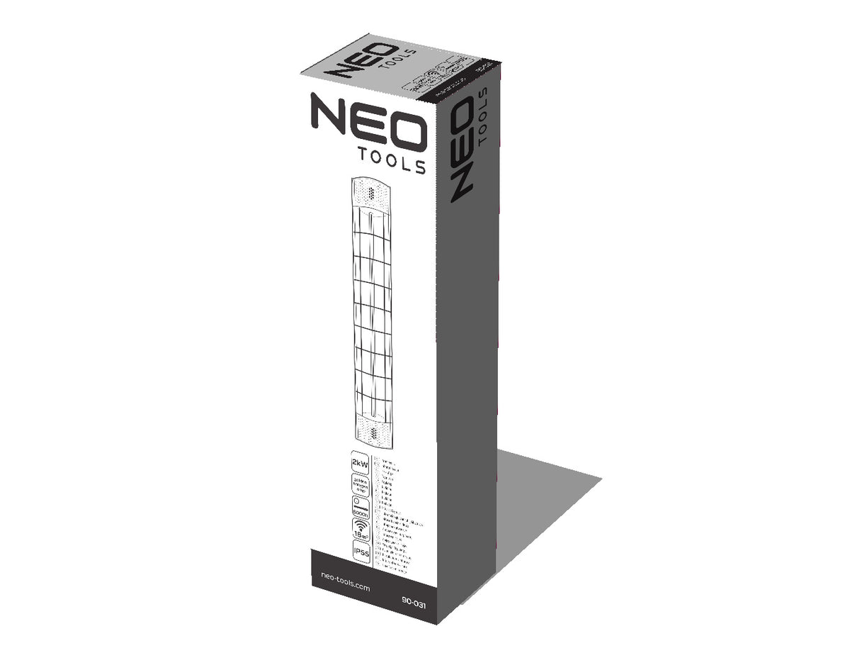 Sálavý ohrievač 2000W, IP55, vykurovacie teleso zlatá halogénová lampa od NEO TOOLS nájdeš na naravis.sk