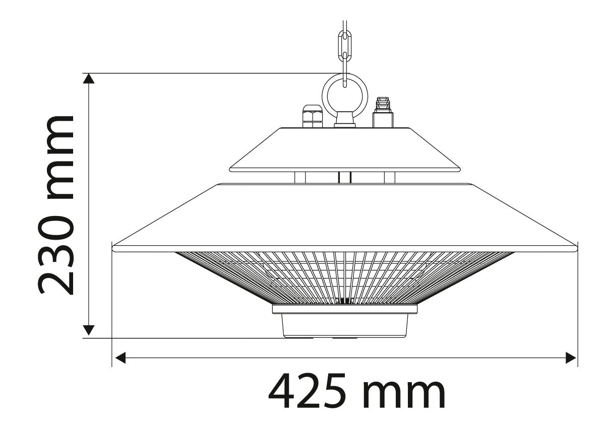 Sálavé vykurovacie teleso 1500 W, stropné, IP44, diaľkové ovládanie od NEO TOOLS nájdeš na naravis.sk