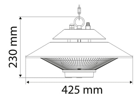 Sálavé vykurovacie teleso 1500 W, stropné, IP44, diaľkové ovládanie od NEO TOOLS nájdeš na naravis.sk