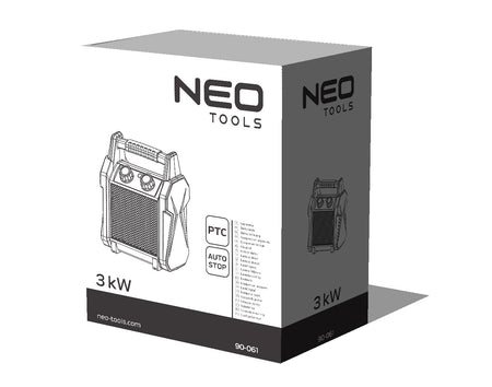 Keramický elektrický ohrievač PTC, 3kW nový model od NEO TOOLS nájdeš na naravis.sk