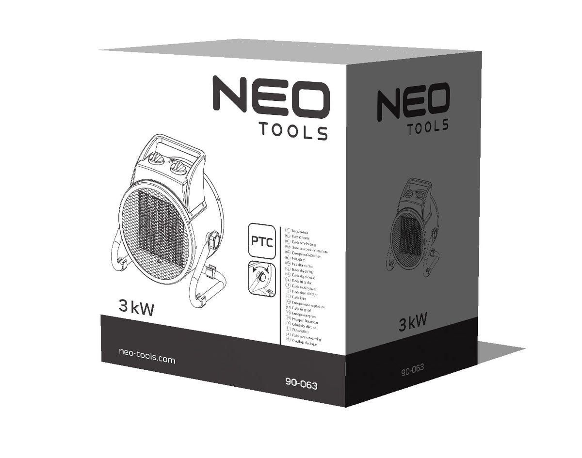 Keramický elektrický ohrievač PTC 3kW od NEO TOOLS nájdeš na naravis.sk