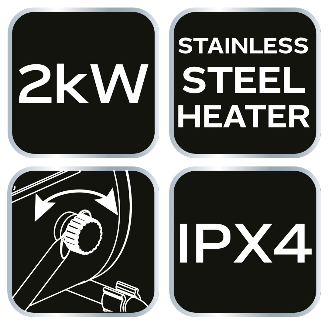 Elektrický ohrievač 2kW priemyselný, nastaviteľný, IPX4 od NEO TOOLS nájdeš na naravis.sk