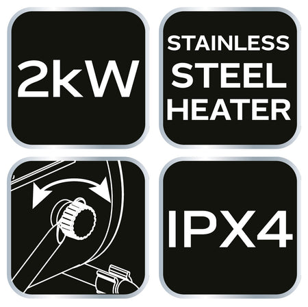 Elektrický ohrievač 2kW priemyselný, nastaviteľný, IPX4 od NEO TOOLS nájdeš na naravis.sk