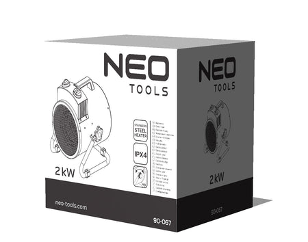 Elektrický ohrievač 2kW priemyselný, nastaviteľný, IPX4 od NEO TOOLS nájdeš na naravis.sk
