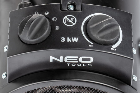 Elektrický ohrievač 3kW priemyselný, nastaviteľný, IPX4 od NEO TOOLS nájdeš na naravis.sk