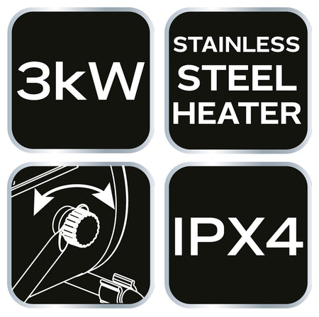 Elektrický ohrievač 3kW priemyselný, nastaviteľný, IPX4 od NEO TOOLS nájdeš na naravis.sk