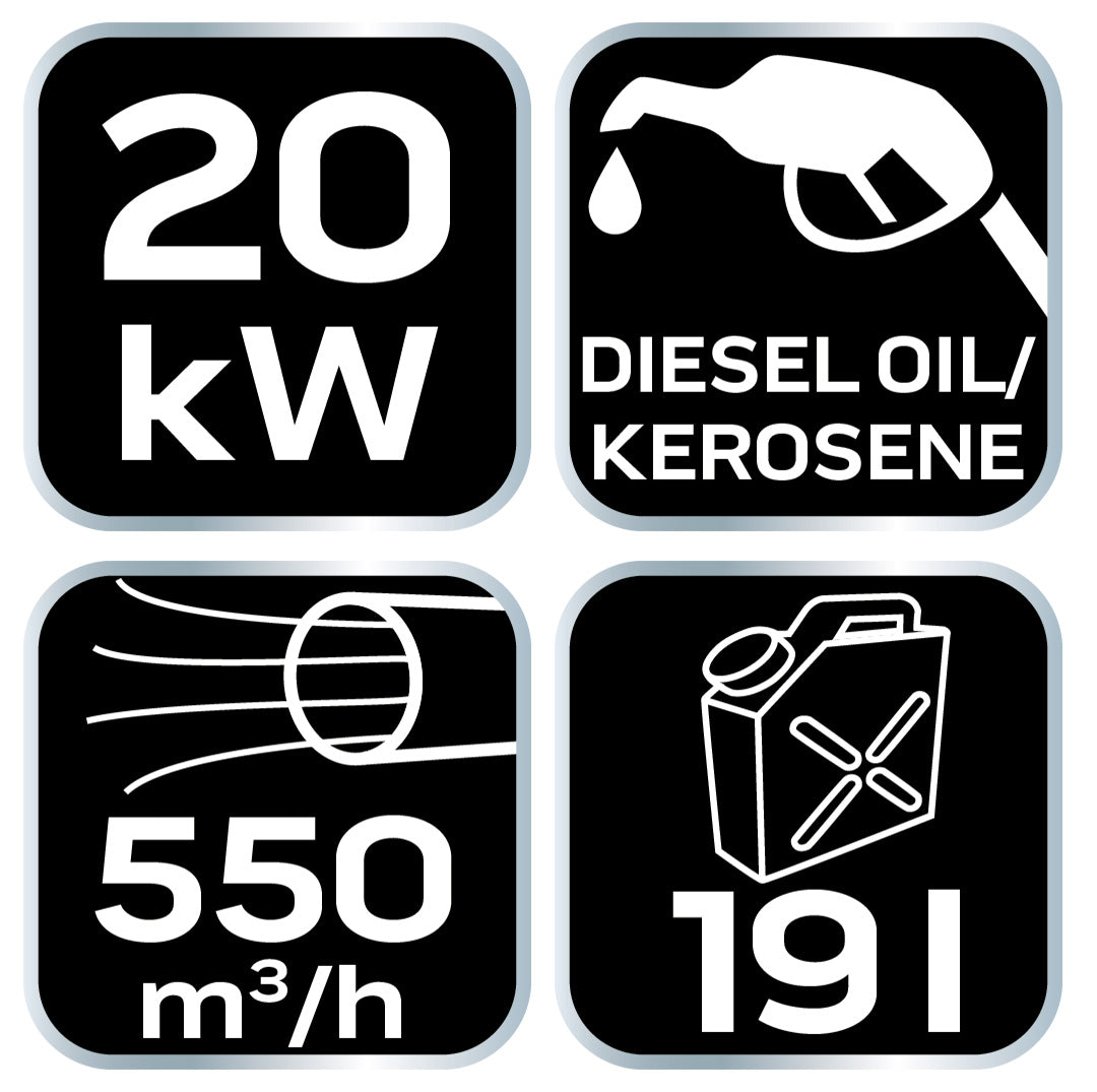 Olejový ohrievač 20kW, nádrž 19l, bez kolies od NEO TOOLS nájdeš na naravis.sk