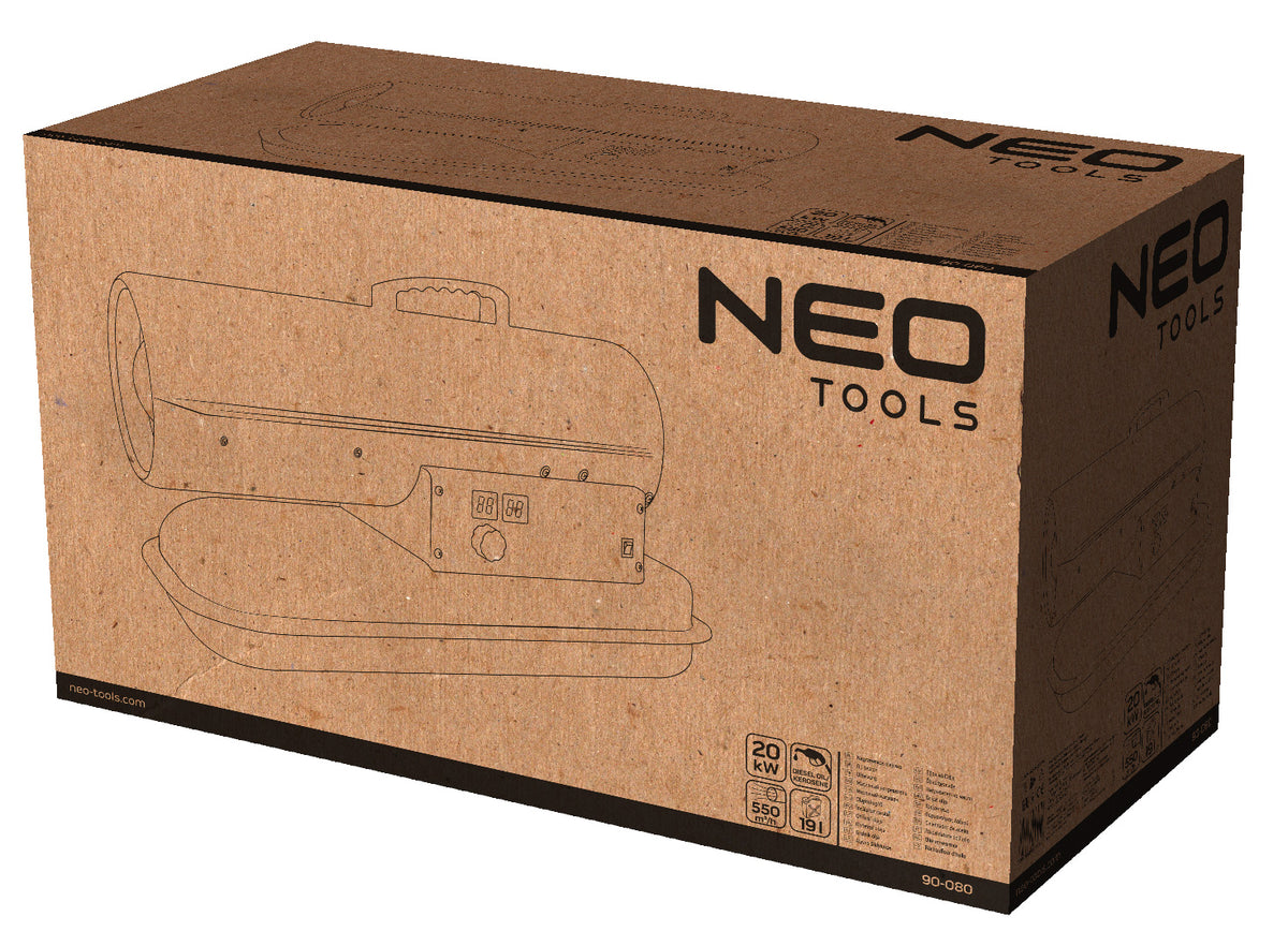 Olejový ohrievač 20kW, nádrž 19l, bez kolies od NEO TOOLS nájdeš na naravis.sk