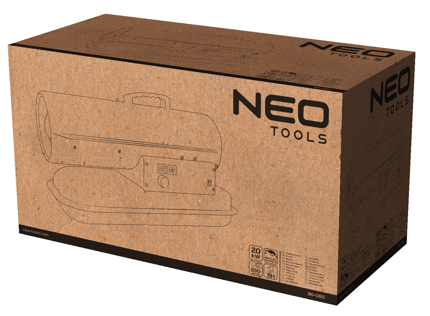Olejový ohrievač 20kW, nádrž 19l, bez kolies od NEO TOOLS nájdeš na naravis.sk