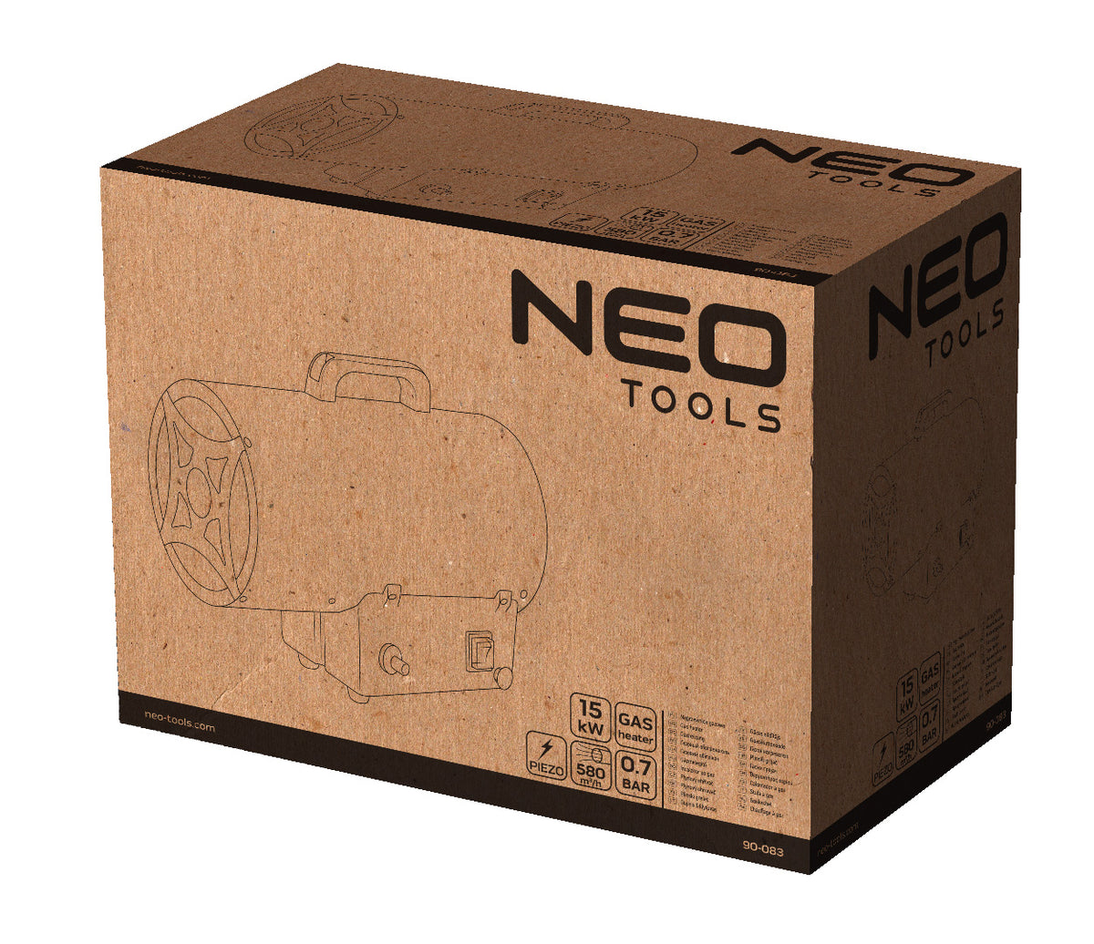 Plynový ohrievač 15kW od NEO TOOLS nájdeš na naravis.sk