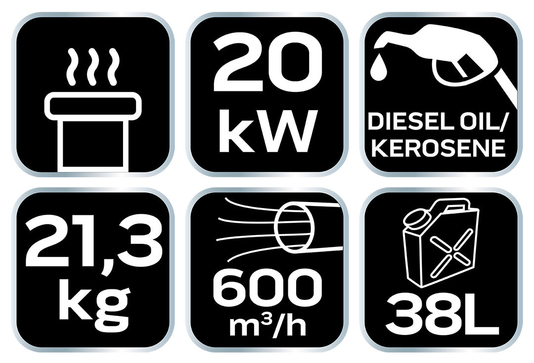 Olejový ohrievač s odsávaním 20kW od NEO TOOLS nájdeš na naravis.sk