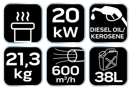 Olejový ohrievač s odsávaním 20kW od NEO TOOLS nájdeš na naravis.sk