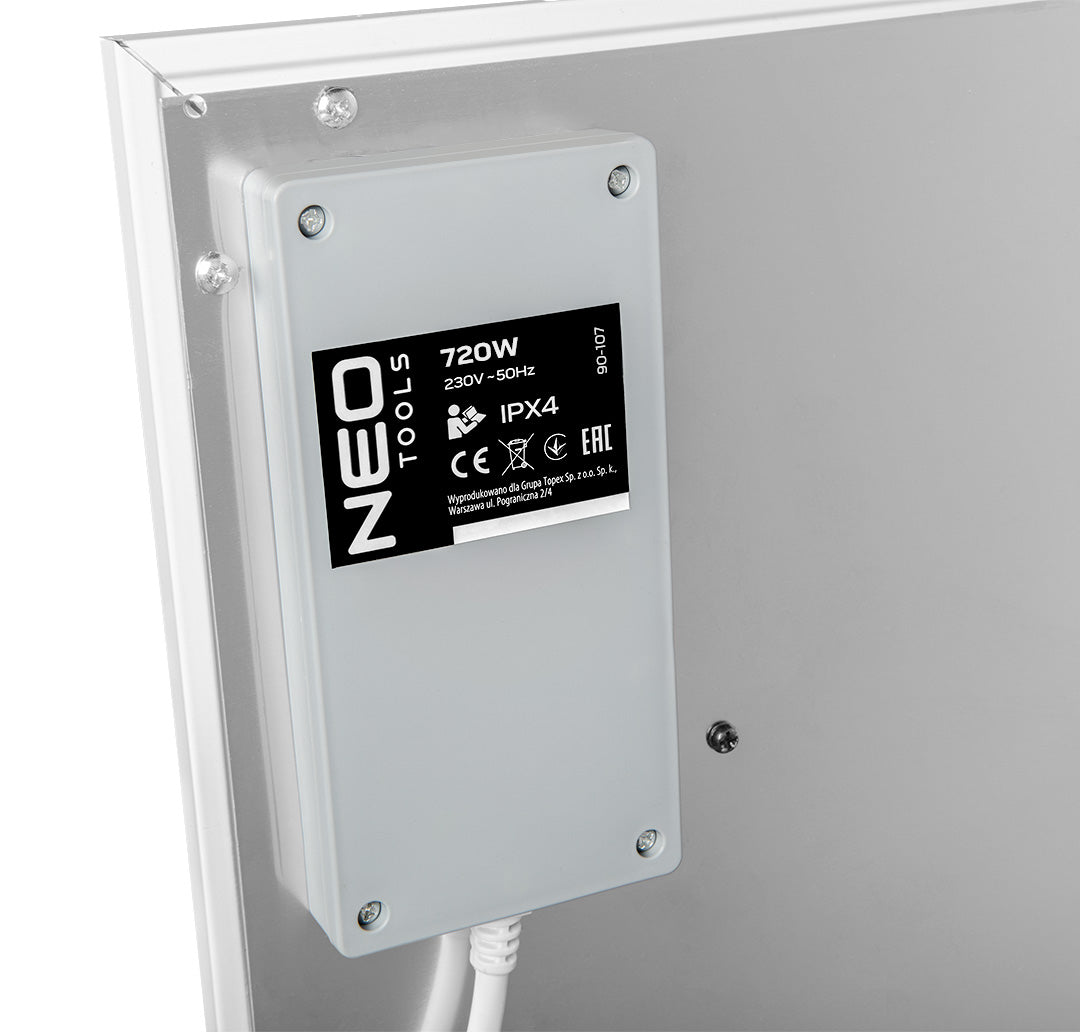 Infračervený vyhrievaný panel 720W, WIFI od NEO TOOLS nájdeš na naravis.sk
