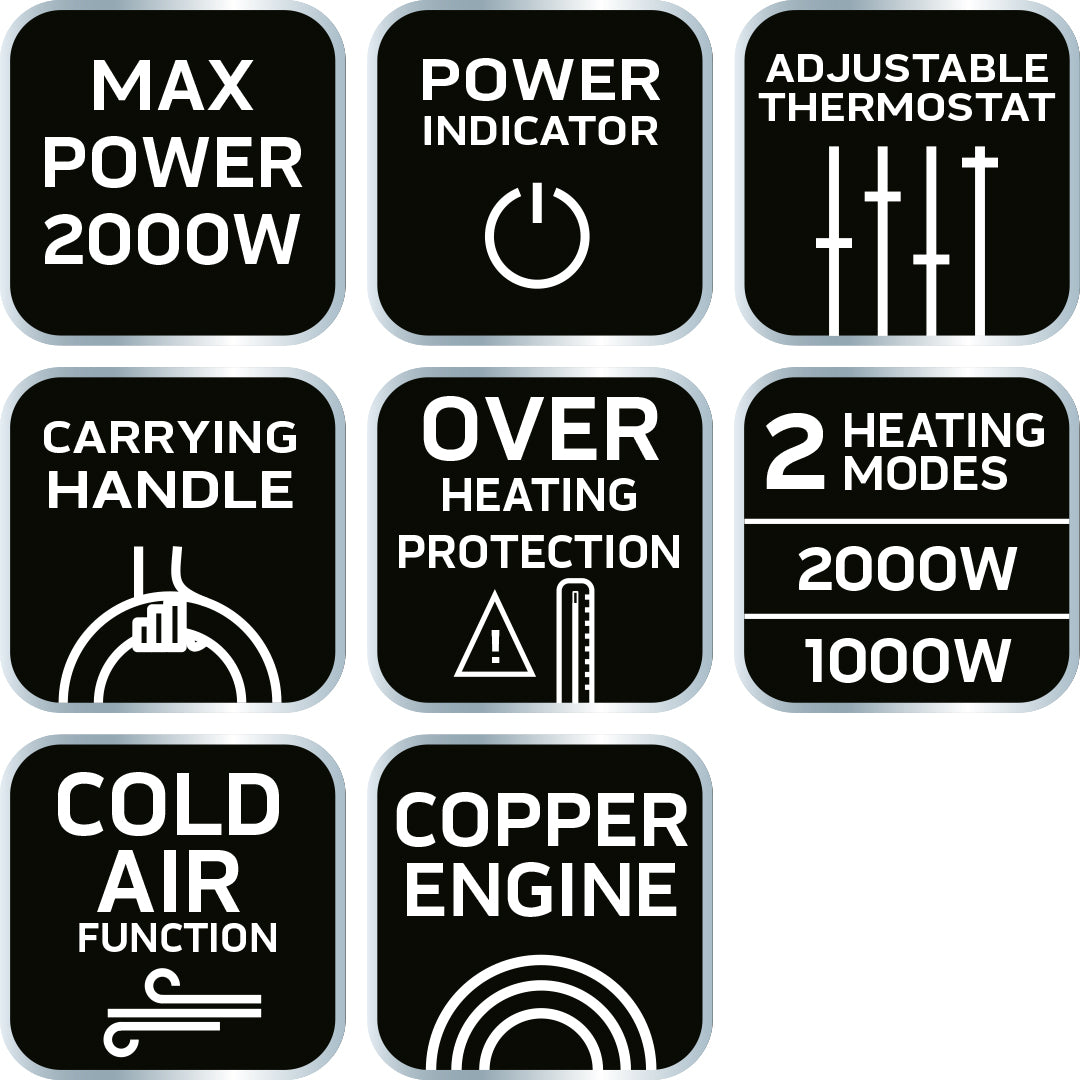 Ohrievač s ventilátorom 2000 W od NEO TOOLS nájdeš na naravis.sk
