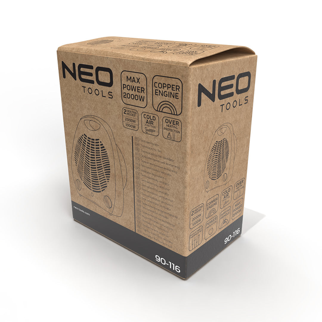 Ohrievač s ventilátorom 2000 W od NEO TOOLS nájdeš na naravis.sk