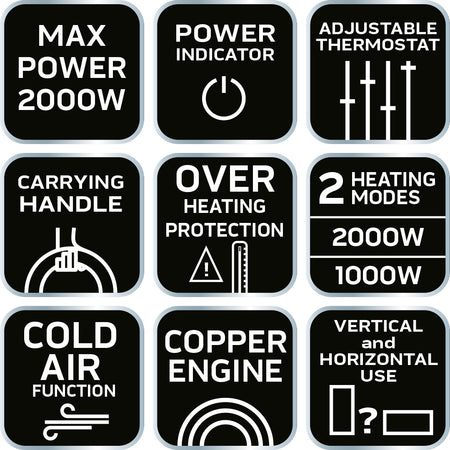 Ohrievač s ventilátorom 2000 W od NEO TOOLS nájdeš na naravis.sk