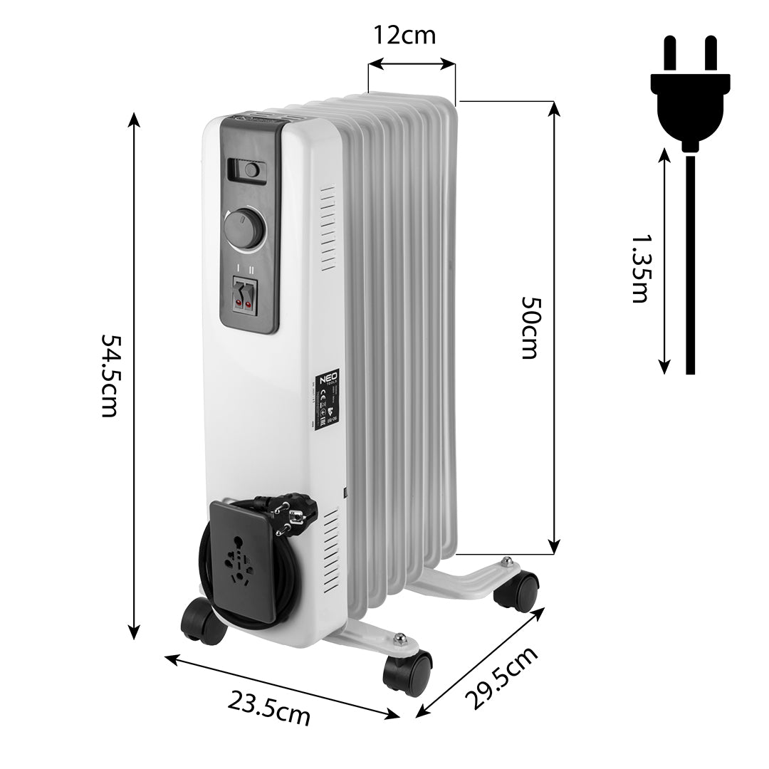 Olejový ohrievač 1500W 7 lamiel od NEO TOOLS nájdeš na naravis.sk