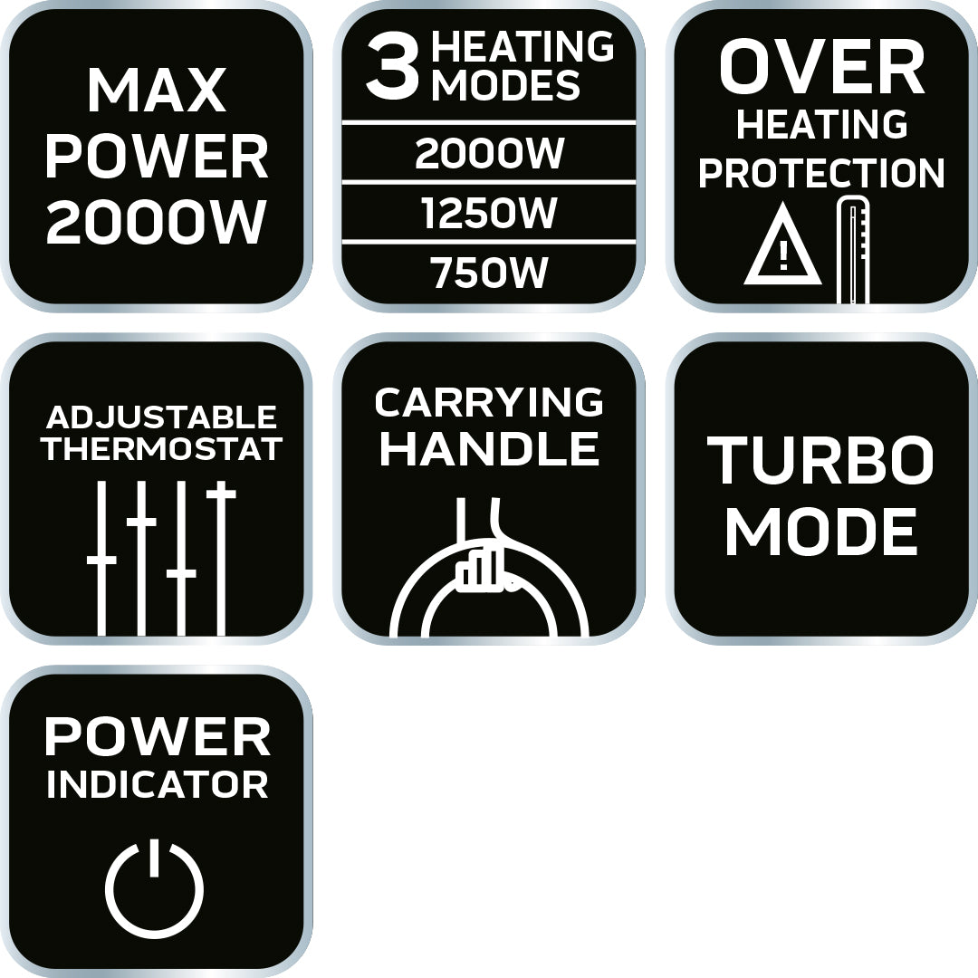 Konvektorový ohrievač s termostatom 2000W turbo od NEO TOOLS nájdeš na naravis.sk