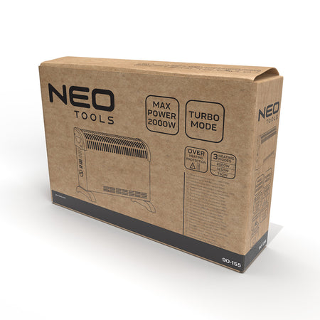 Konvektorový ohrievač s termostatom 2000W turbo od NEO TOOLS nájdeš na naravis.sk