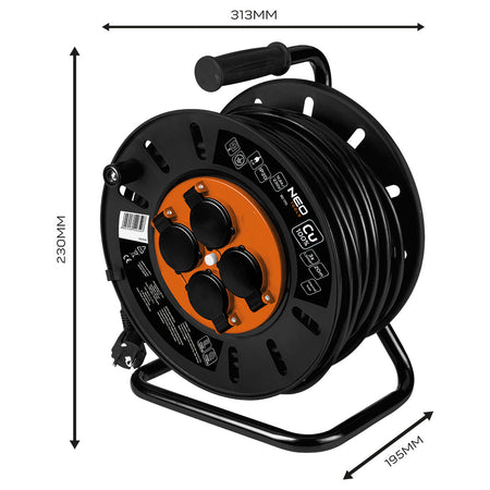 Predlžovací kábel 20 m, 3x1,5 mm2 od NEO TOOLS nájdeš na naravis.sk