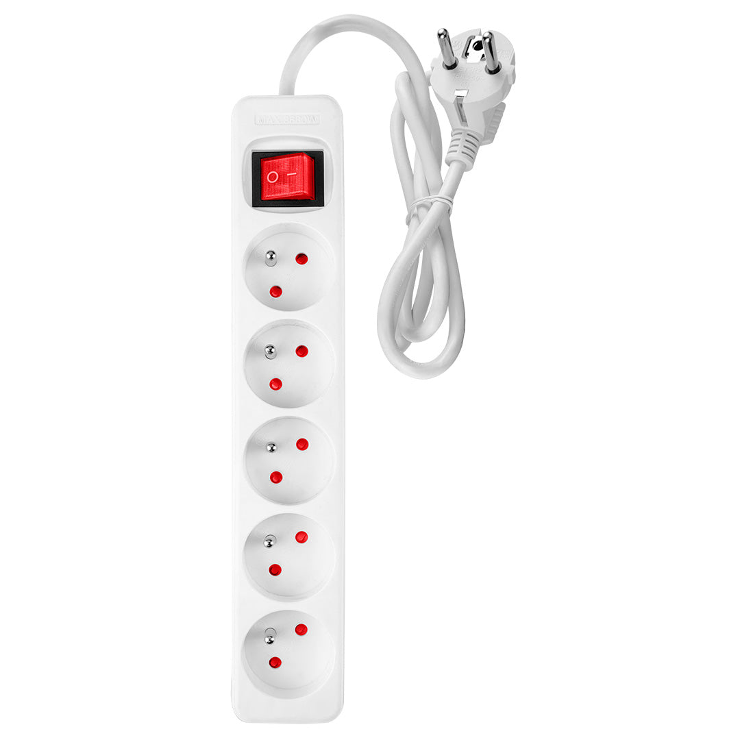 Predlžovací kábel 1,5 m, 3x1,5 mm2, 5G, biely, ON/OFF od NEO TOOLS nájdeš na naravis.sk