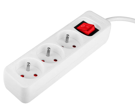 Predlžovací kábel 5 m, 3x1,5 mm2, 3G, biely, ON/OFF od NEO TOOLS nájdeš na naravis.sk