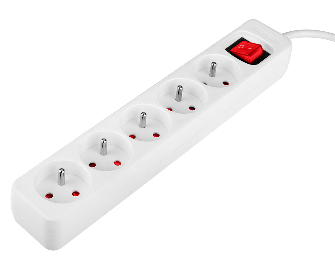 Predlžovací pásik 5m, 3x1,5mm2, 5G, biely, ON/OFF od NEO TOOLS nájdeš na naravis.sk