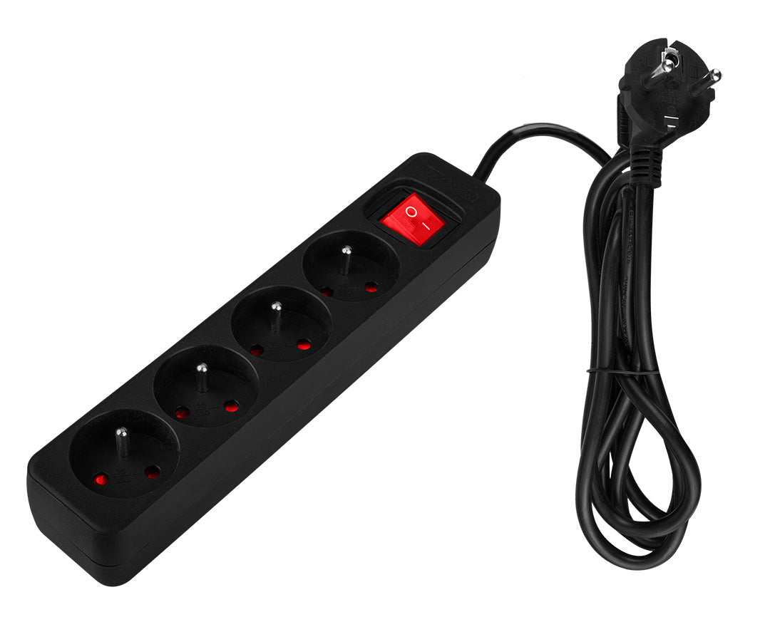 Predlžovací kábel 1,5 m, 3x1,5 mm2, 4G, čierny, ON/OFF od NEO TOOLS nájdeš na naravis.sk