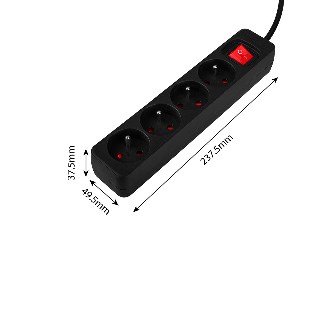 Predlžovací kábel 1,5 m, 3x1,5 mm2, 4G, čierny, ON/OFF od NEO TOOLS nájdeš na naravis.sk