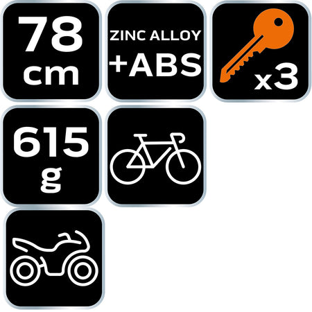 Zámok na skladací bicykel od NEO TOOLS nájdeš na naravis.sk