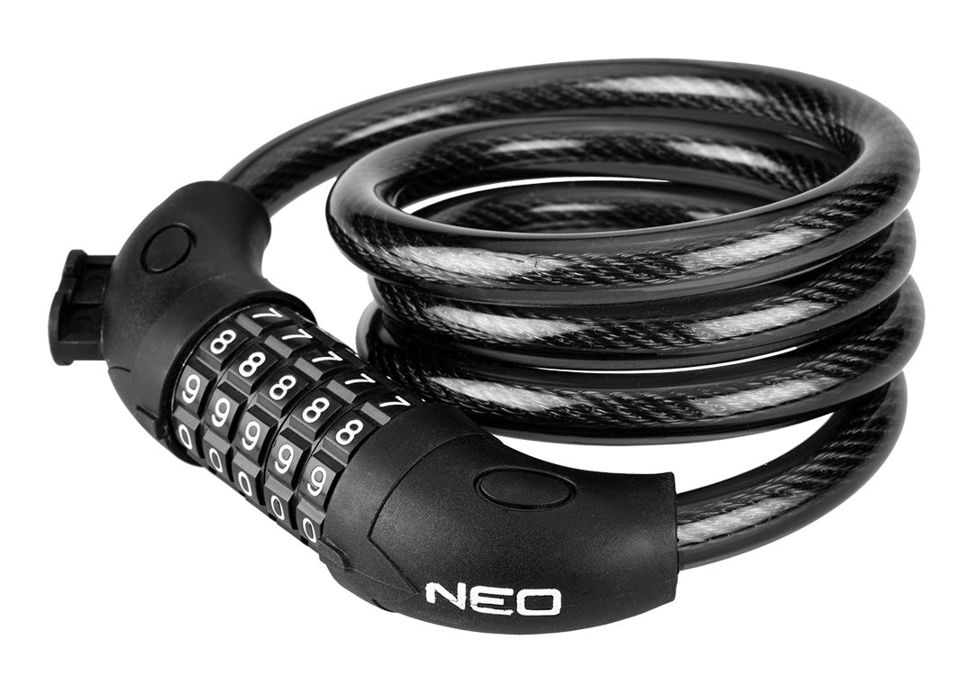 Zabezpečenie bicyklov, kódovaný kábel od NEO TOOLS nájdeš na naravis.sk