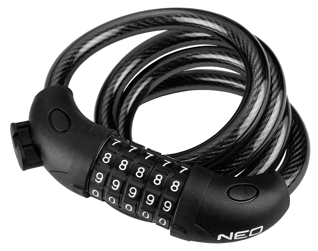 Zabezpečenie bicyklov, kódovaný kábel od NEO TOOLS nájdeš na naravis.sk