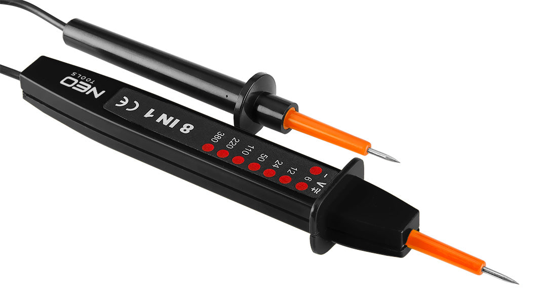 Multifunkčný tester napätia 8 v 1 AC/DC 6-380 V od NEO TOOLS nájdeš na naravis.sk