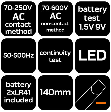 Skúšačka elektrickej inštalácie 70-250 V AC, 40 ks. od NEO TOOLS nájdeš na naravis.sk