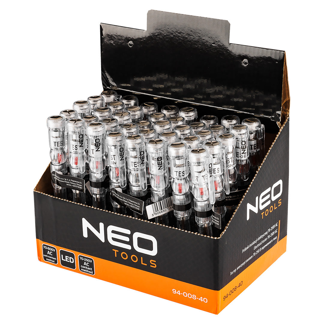 Skúšačka elektrickej inštalácie 70-250 V AC, 40 ks. od NEO TOOLS nájdeš na naravis.sk
