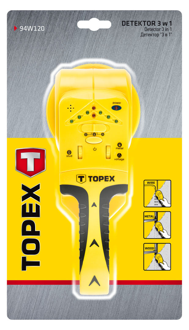 Detektor 3 v 1 pre detekciu dreva / napätie / kov od TOPEX nájdeš na naravis.sk
