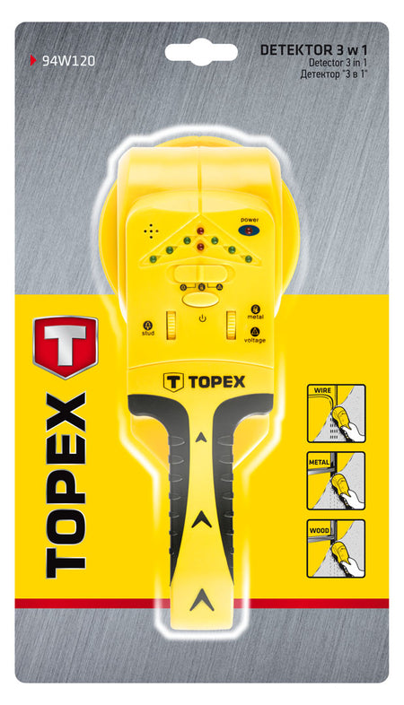 Detektor 3 v 1 pre detekciu dreva / napätie / kov od TOPEX nájdeš na naravis.sk