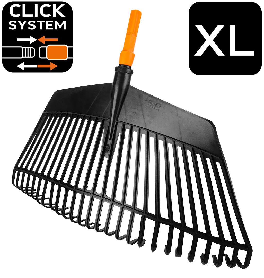 Plastové hrable s ventilátorom. Systém NEO Click od NEO TOOLS nájdeš na naravis.sk