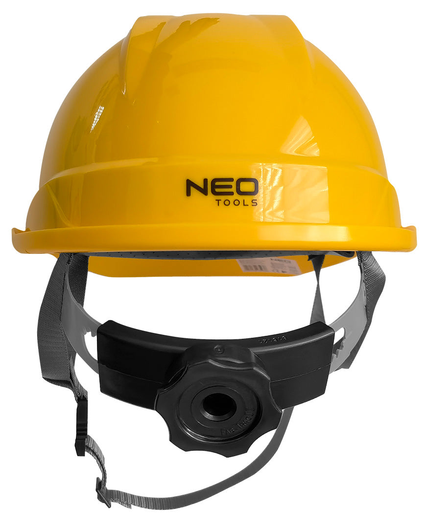 Priemyselná prilba s remienkom pod bradou, žltá od NEO TOOLS nájdeš na naravis.sk
