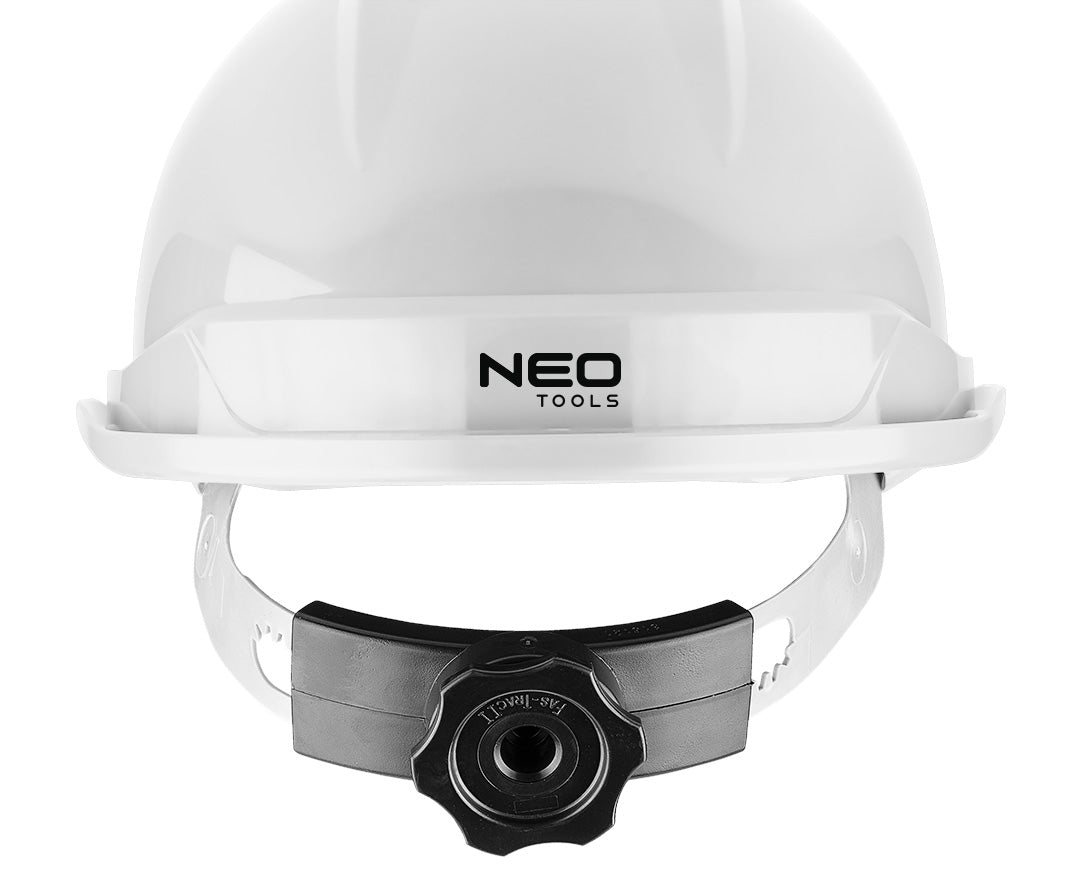 Priemyselná prilba s remienkom pod bradou, biela od NEO TOOLS nájdeš na naravis.sk